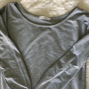 Grey Off the Shoulder Sweatshirt